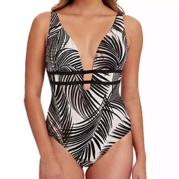 SWIM Solutions Swaying Palm Tummy Control 1 Piece - Picture 1 of 4